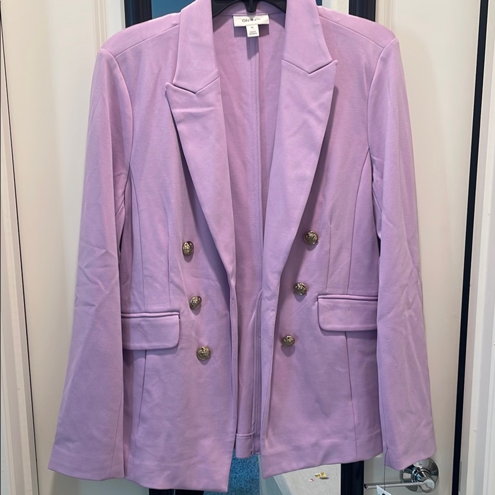 Lavender Double-Breasted Women's Blazer